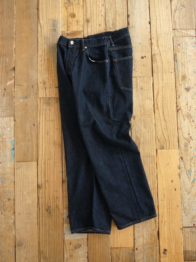 HATSKI ハツキ　Denim03 Wide Tapered Denim | One Wash ワイドテーパードデニム