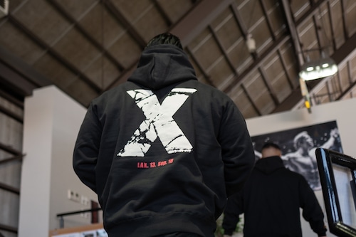Heavy Weight Hooded Sweatshirt "X" (RD)の商品画像4