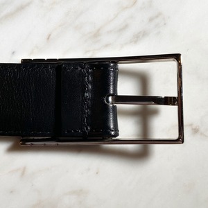 DIOR HOMME rectangle design buckle leather belt