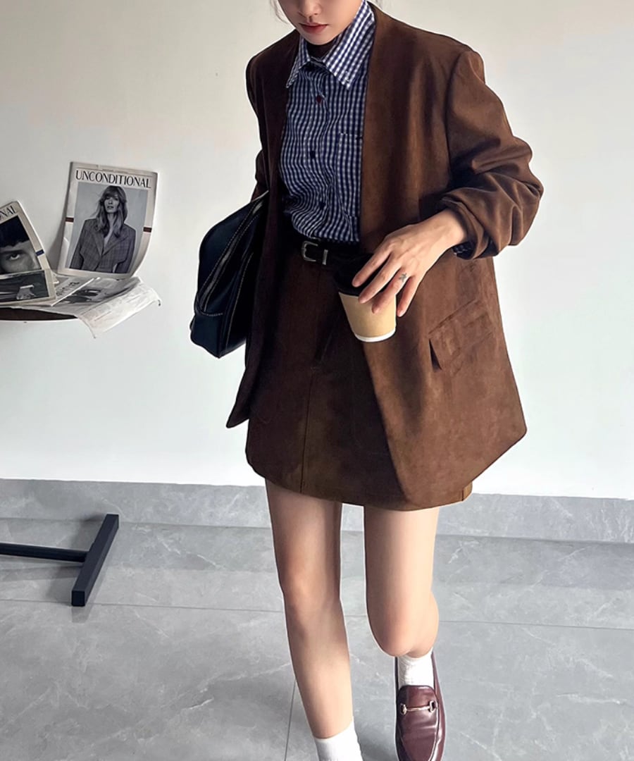 合成スエード◆ミニスカート【s-60187】