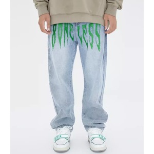 【DRIP3295】BNLS Front Embroidered Logo Wide Denim