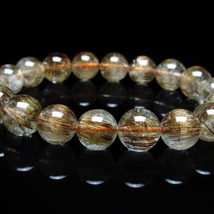キャッツアイルチルクォーツ ブレスレット 12mm ルチルクォーツ ブレス 一点物 メール便可 [M便 1/10] 111-45864
