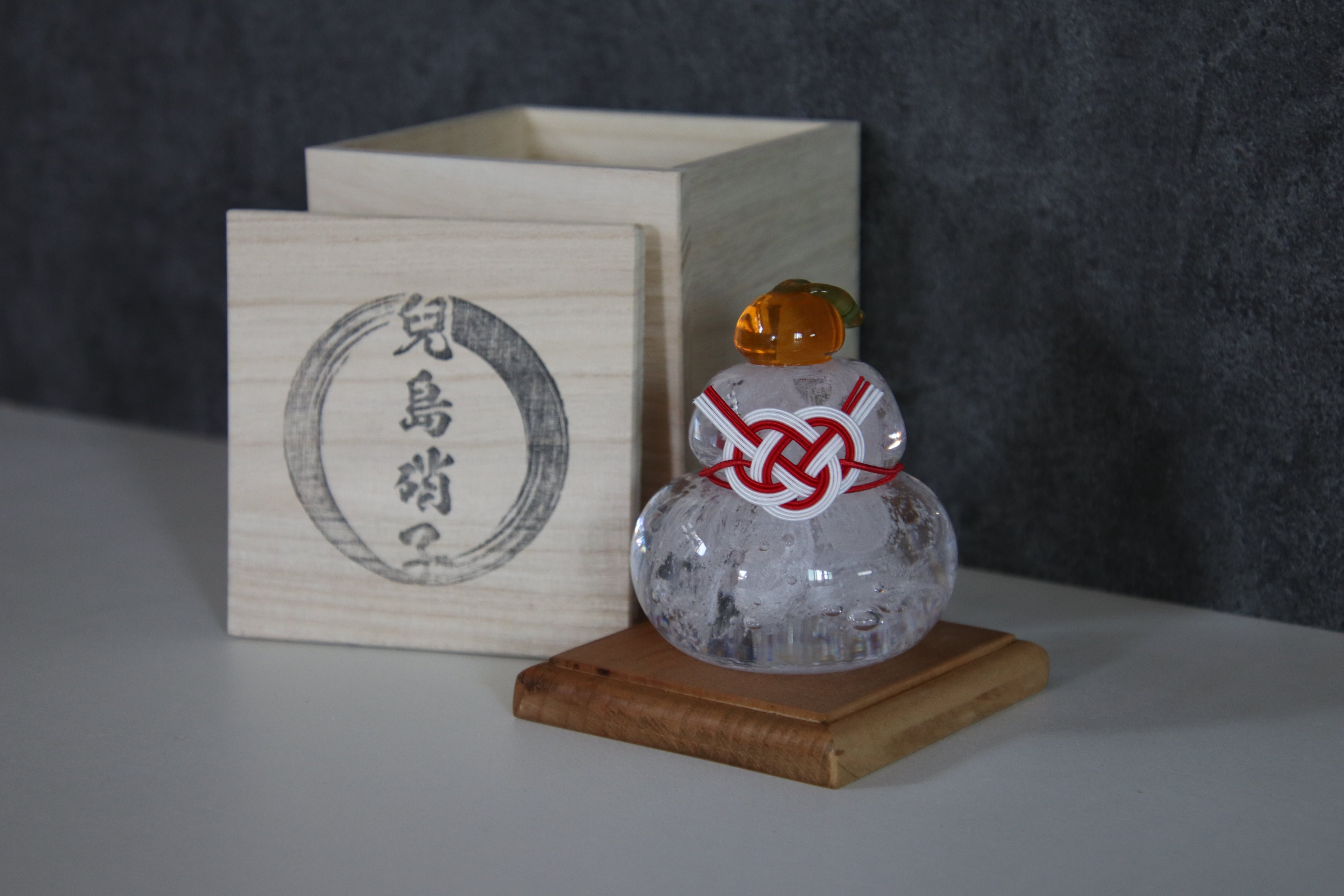 鏡餅(桐箱入り) | 兒島硝子