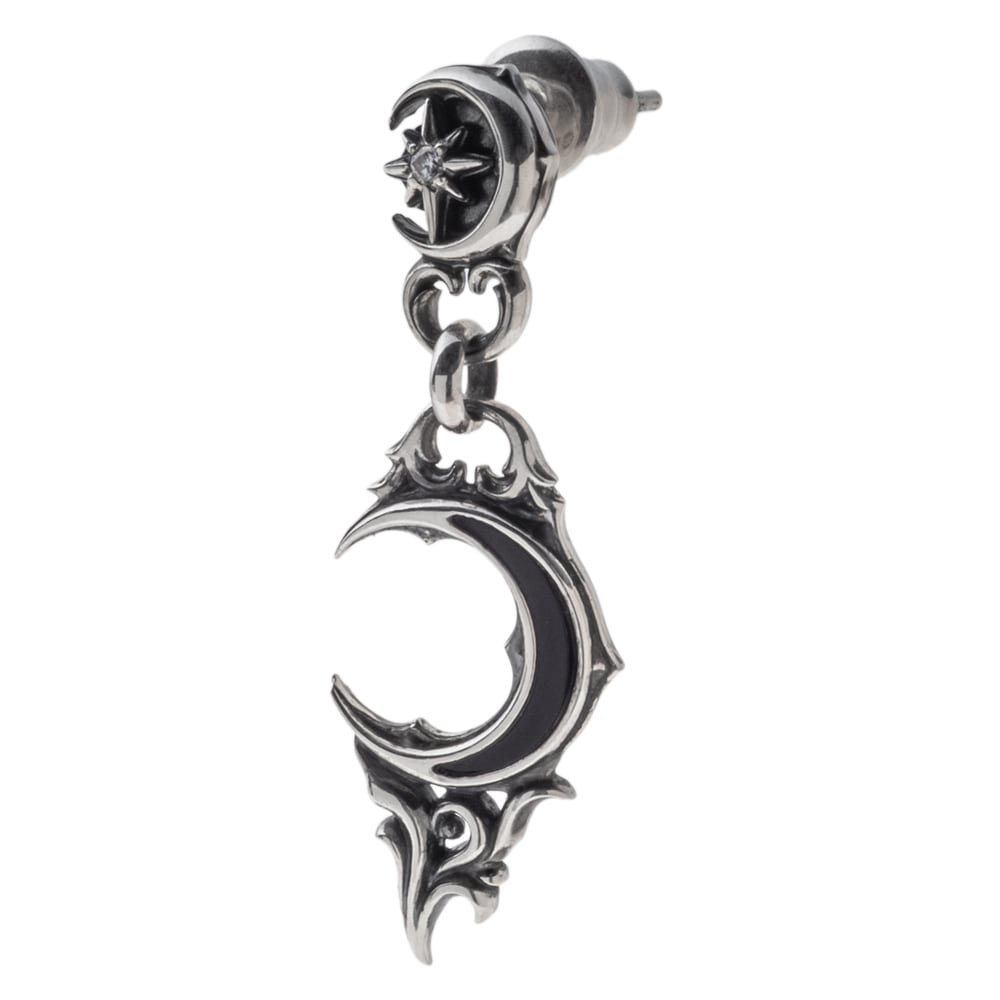 ニュームーンハートピアス AKE0129 片耳用 New Moon Heart Piercing (Single) シルバーアクセサリー Silver jewelry
