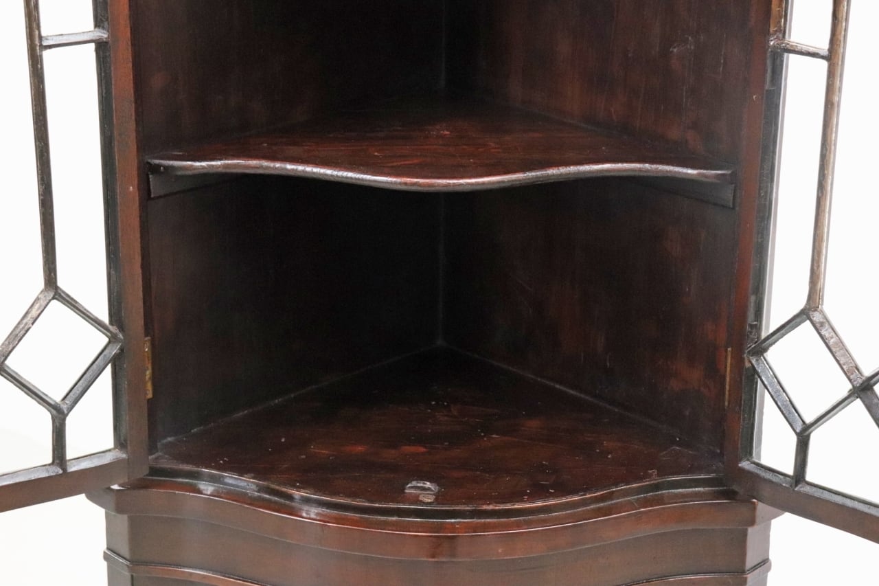 イギリスアンティーク　コーナーキャビネット　マホガニー 沼津店】英国 イギリス ヴィンテージ マホガニー クラシカル コーナー