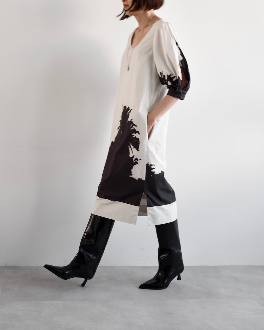 DRIES VAN NOTEN × Len Lye PUFF SLEEVE DRESS | dear closet