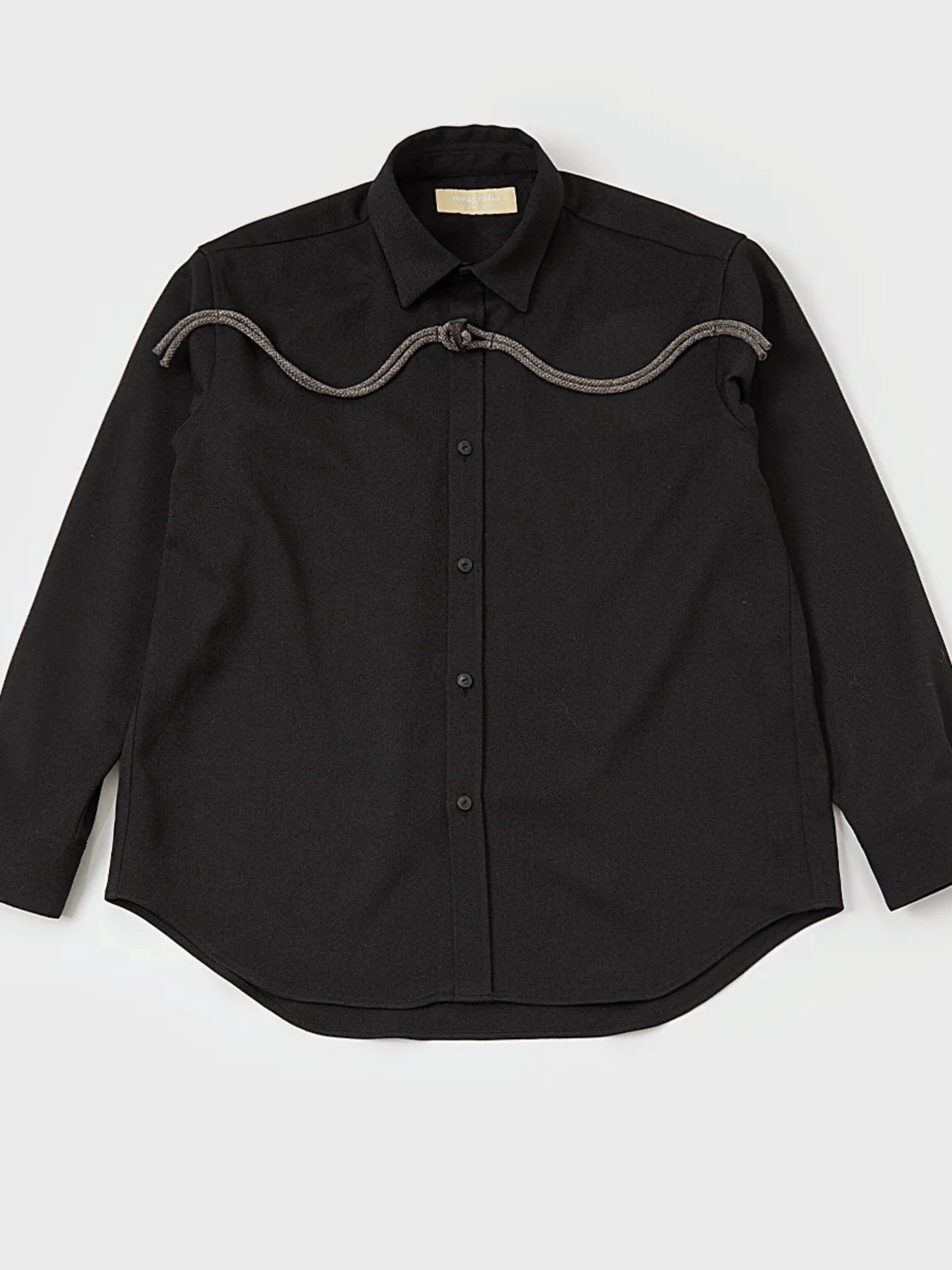Toggle button shirt black