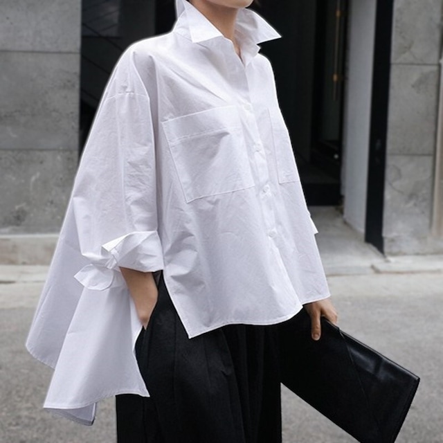 Back Long Loose Shirt / バック ロング ルーズ シャツ