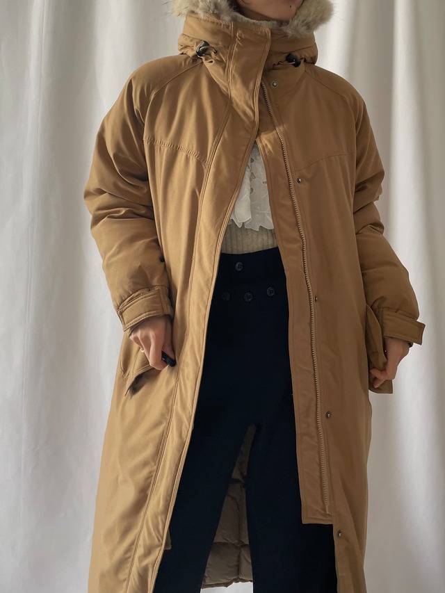 Beige goose down coat