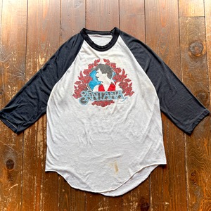70's〝 NEW SANTANA BAND 〟 Raglan Baseball T-Shirt / Size  About  MEDIUM