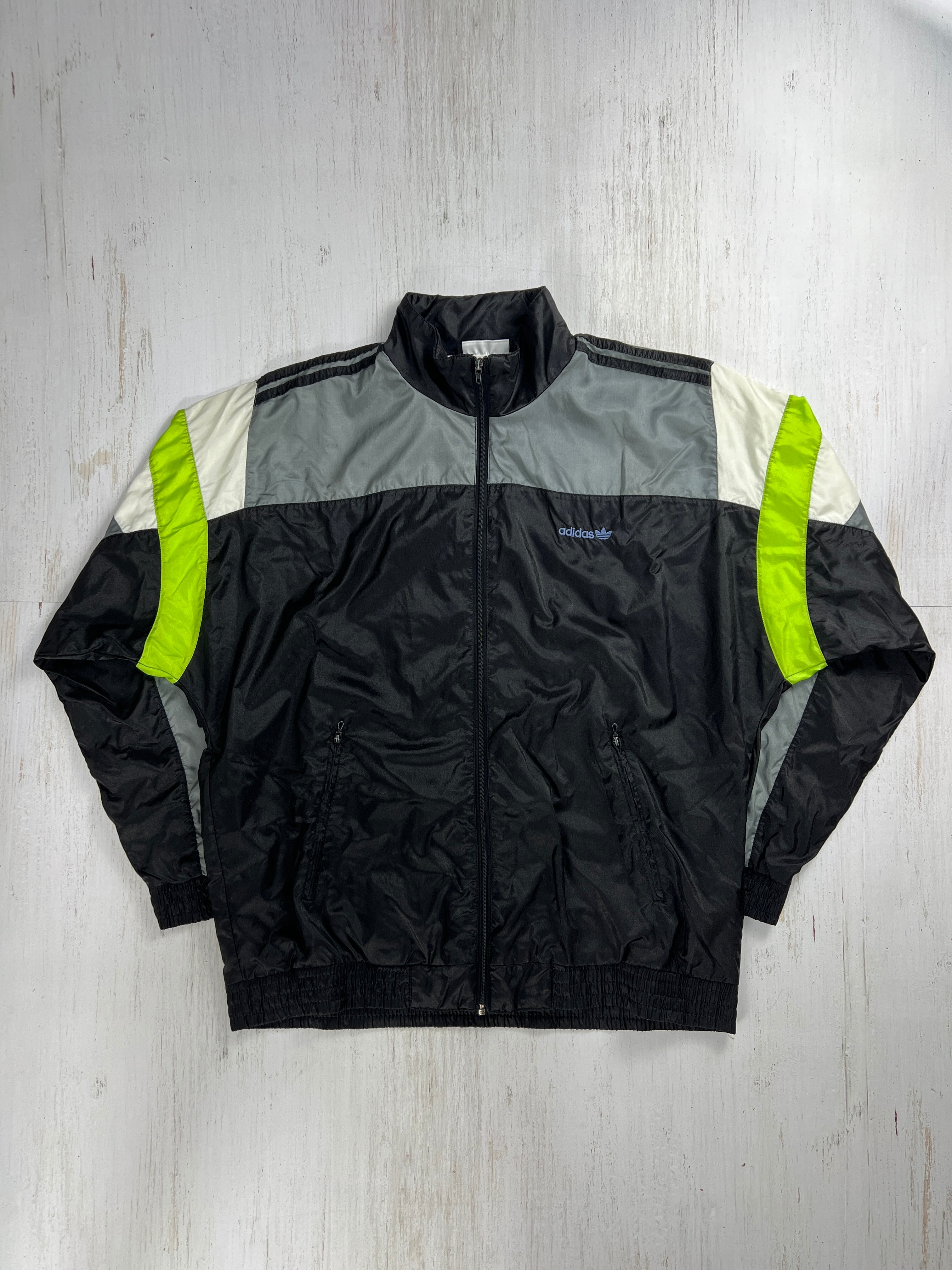 1990’s adidas Trefoil Color Block Nylon Jacket / アディダス トレフォイル ロゴ切替ナイロンジャケット