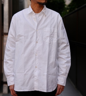 Sans limite(サンリミット) / ミコ糸オックスボックスレギュラーカラーシャツ-white-(S2401110)