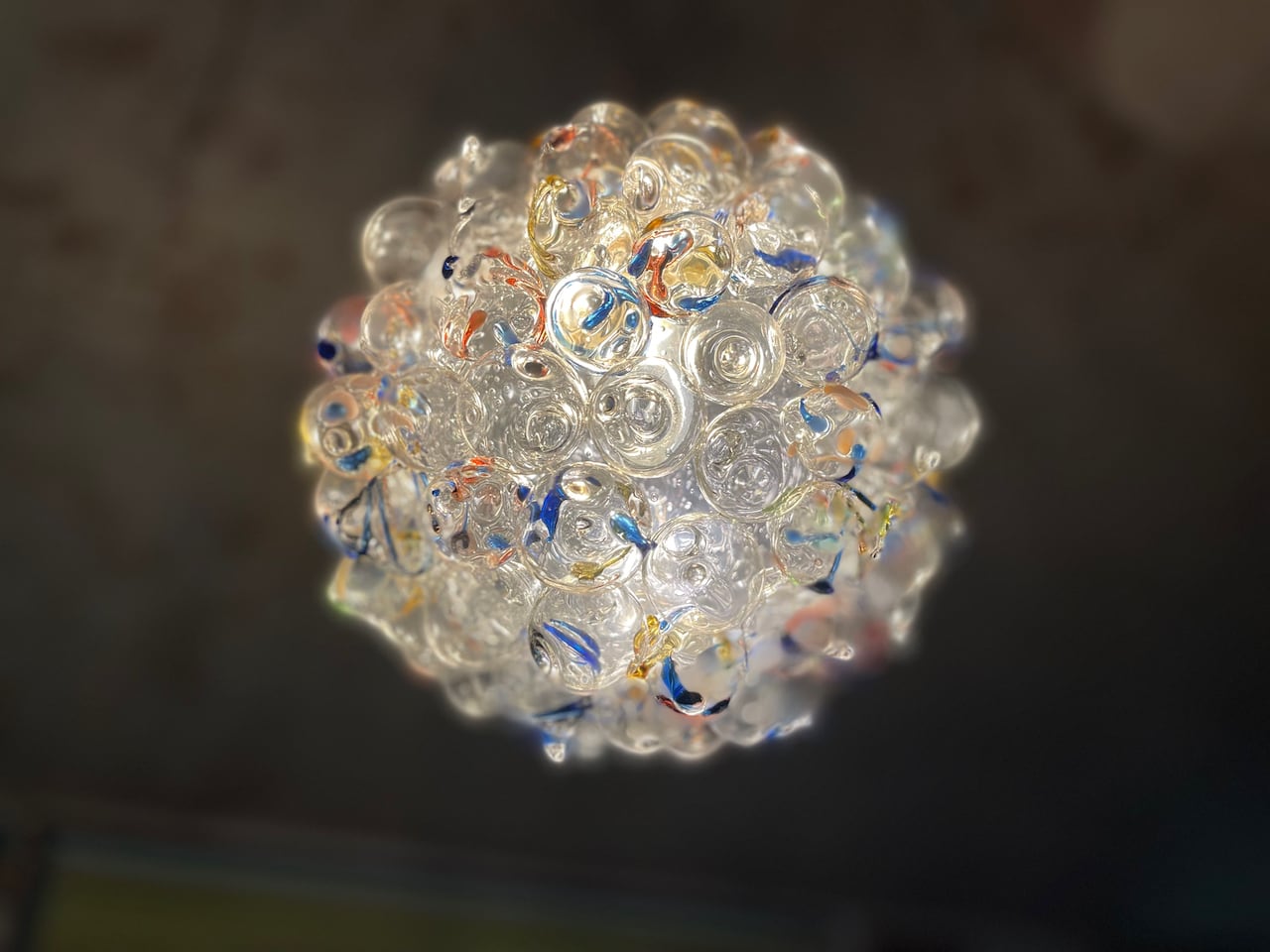 【限定品】マーブルカラー（ガラスの吊りランプ）（ペンダントライト）