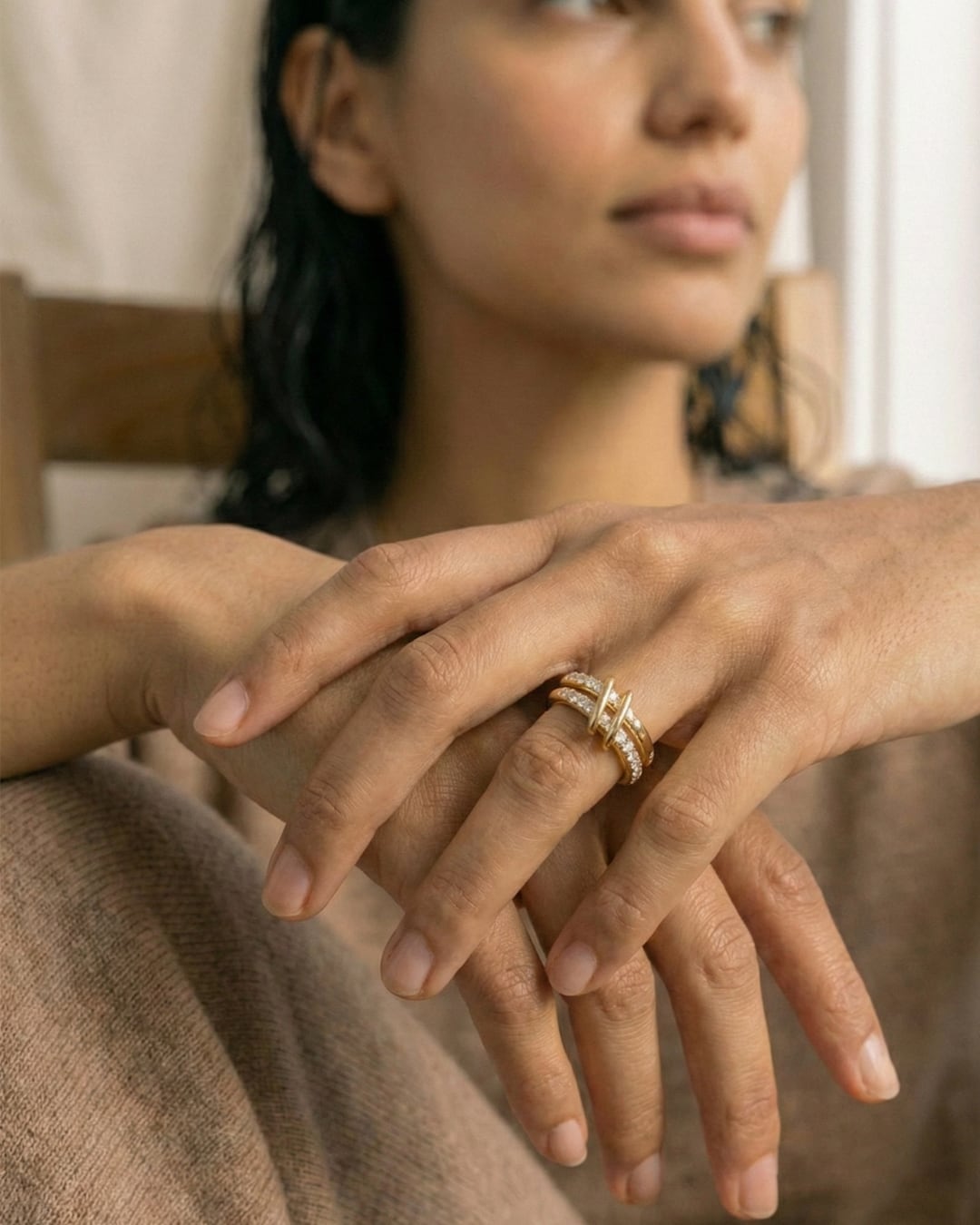 316L Dual Shine Loop Ring