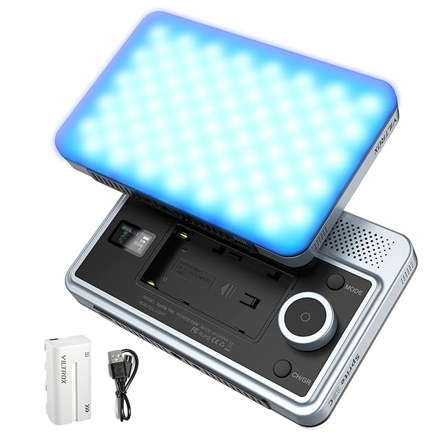 LEDビデオライト 40W 【ブラック】 高出力 RGB 撮影ライト