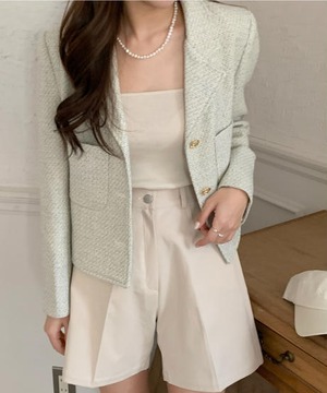 《即納商品》pluie tweed jacket (ivory / blue)