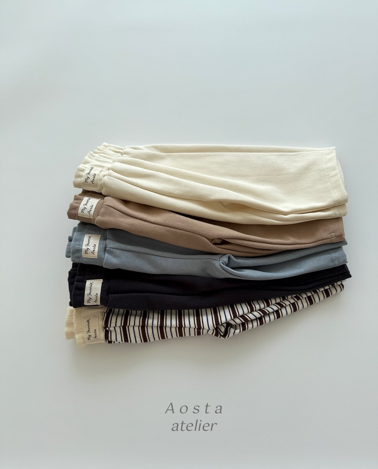 【Aosta】Favoriteスウェットパンツ ベージュ 70~110cm - 7