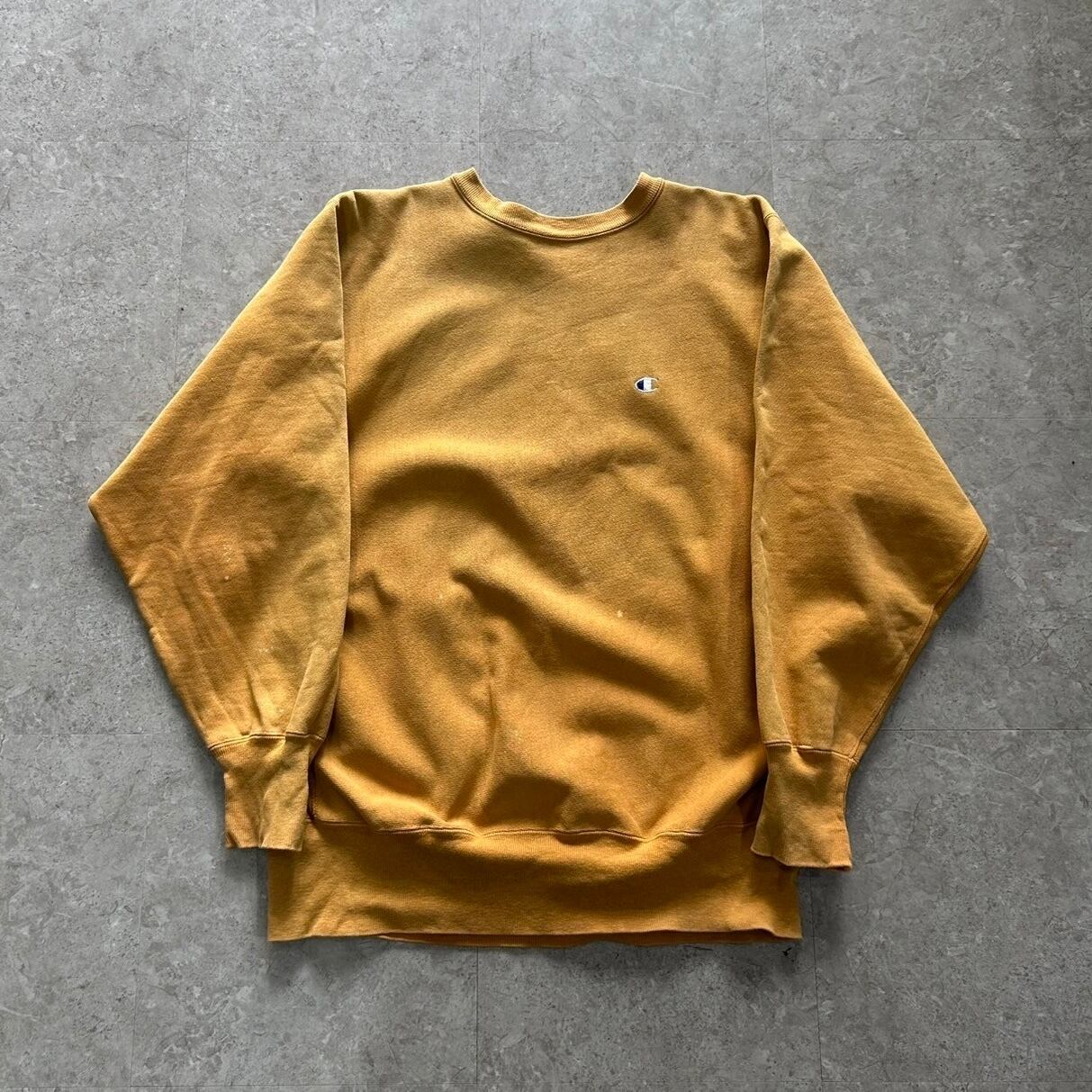 90s champion reverse weave sweat "Mustard"【仙台店】