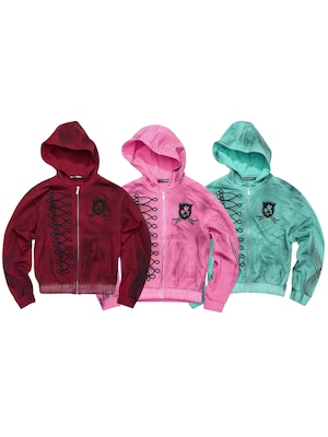 【STARTEXCEEDEND】EMBROIDERED ZIP UP HOODIE