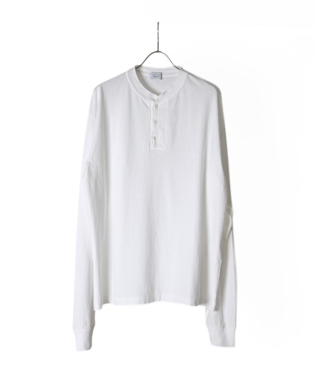 UNUSED / US2592 LONG-SLEEVE HENRY NECK T-SHIRT(WHITE)