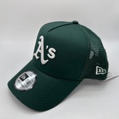 NEW ERA 9FORTY/940 A-Frame トラッカー MLB Typewriter タイプライター オークランド・アスレチックス ダークグリーン