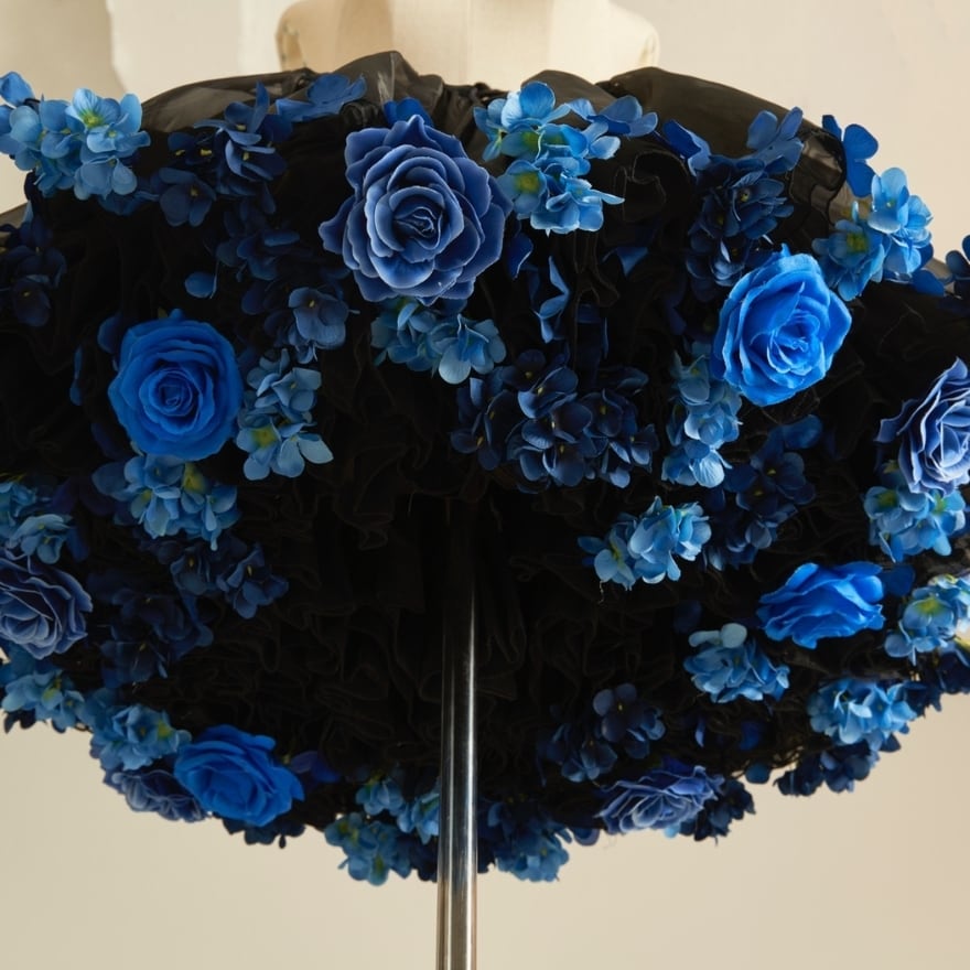 甘ロリ フラワーパニエ ゴージャス×ふんわり 着丈45cm｜WithU