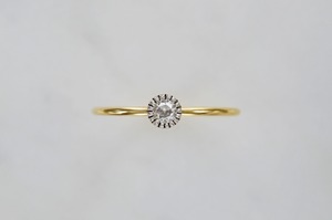 Pt900　K18YG　 rose-cut diamond　ring　 rose-d-7