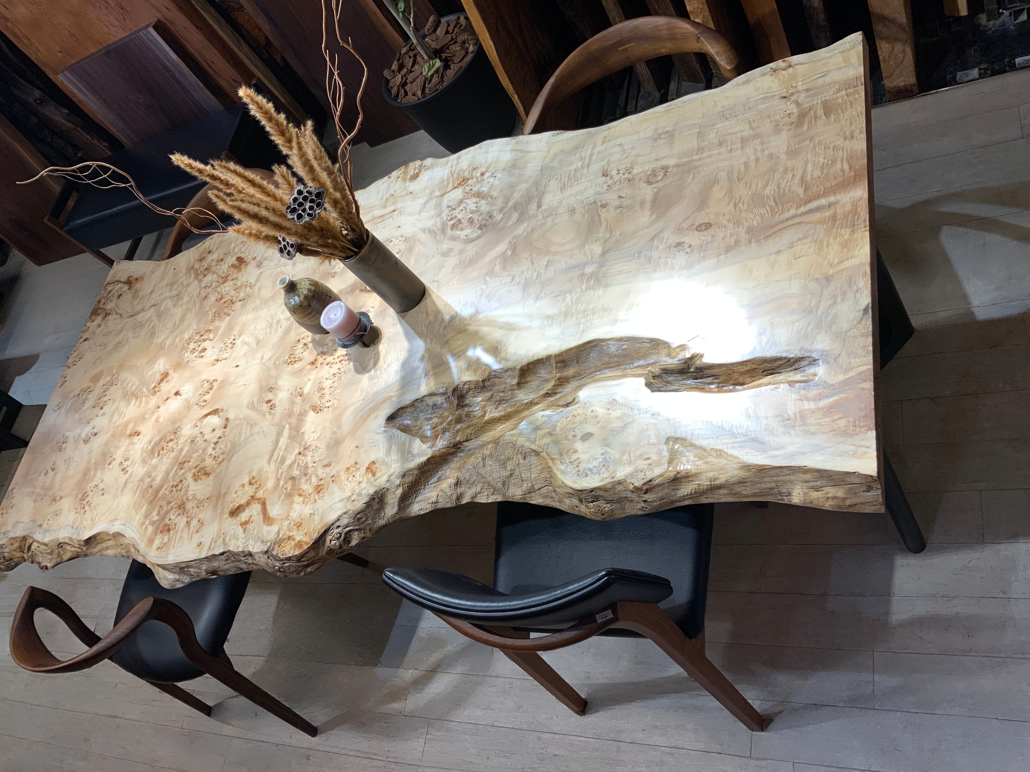 ポプラ瘤_2270×860-1030×60_浅草本店_テーブル天板/一枚板 242066