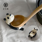 パンダ おたま立て 豆皿 小物置き ゆるかわいい 陶器 ま工房