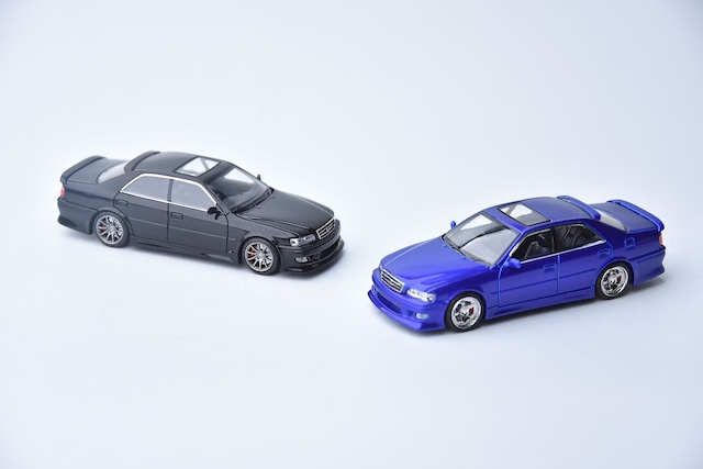 Focal Horizon × MODEL1（モデルワン） 1/64 Toyota Chaser JZX100 Custom Version Gloss Black／トヨタ チェイサー JZX100 カスタムバージョン グロスブラック　C33704