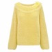 2色／レースフリルカラースパンコールニット ・79462