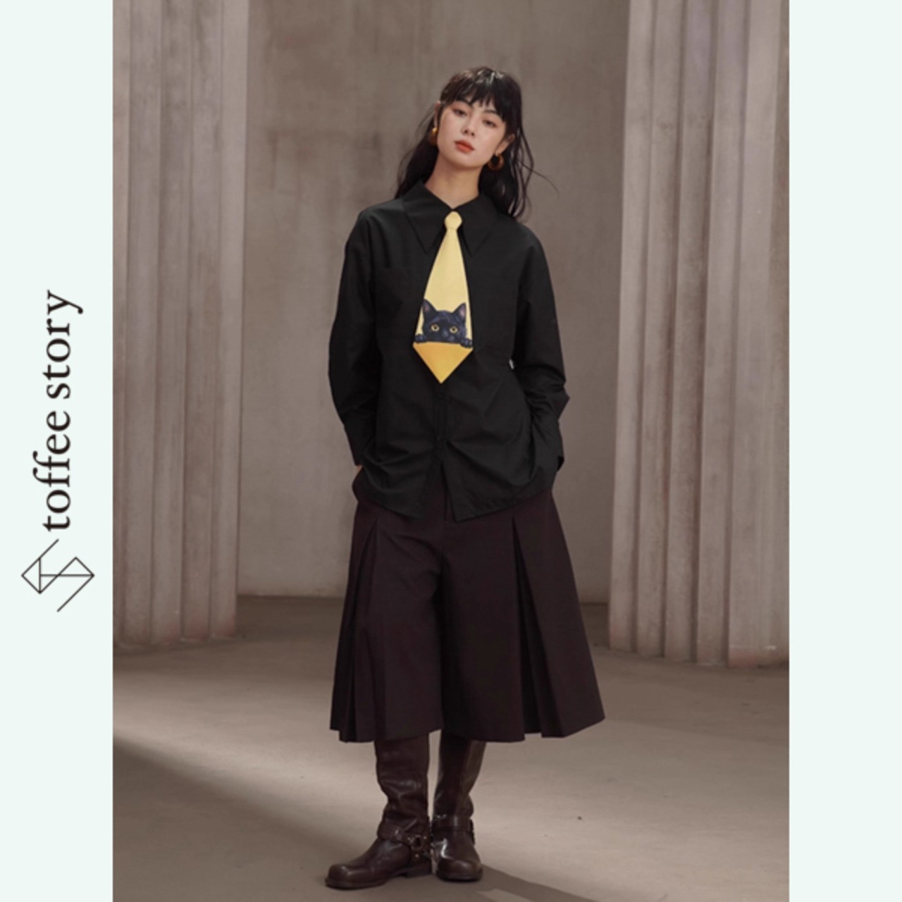 【2color】窓辺の記憶を見つめる小さな夢ネクタイ 《C0253》