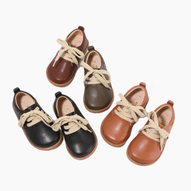 14-18.5 sheep-leather retro shoes ４color