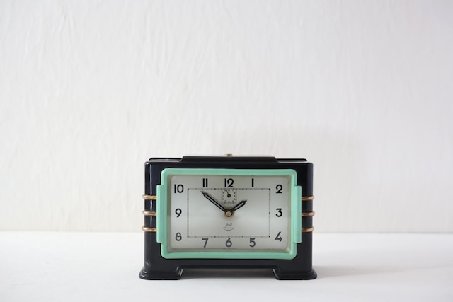 フランス アンティーク ヴィンテージ JAZ 置き時計 『GENIC』ベークライト （クォーツ交換、目覚まし機能なし）N-03960