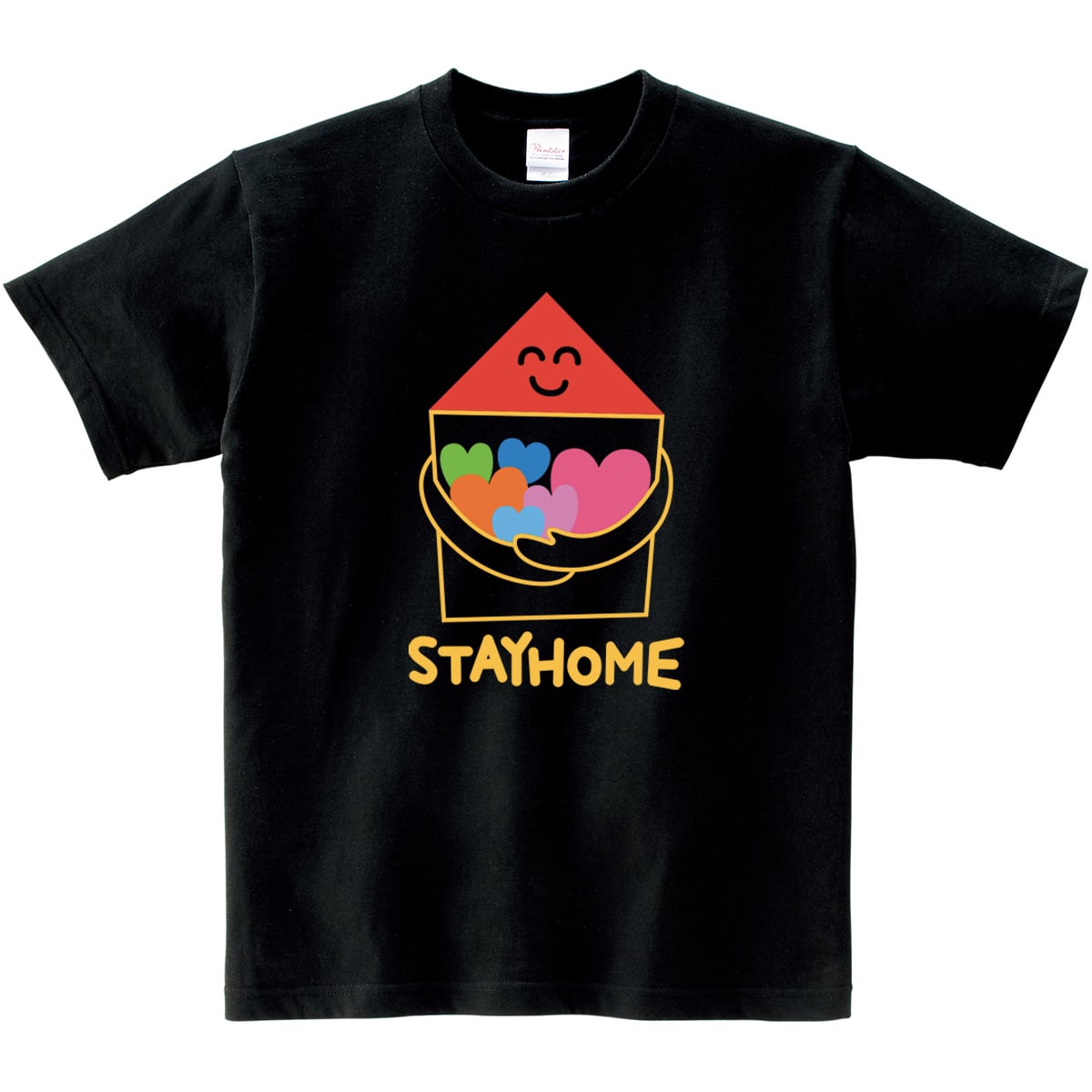 STAY HOME Tシャツ ハートフルハウス ms87 家にいよう！ウィルス 感染 防止 対策