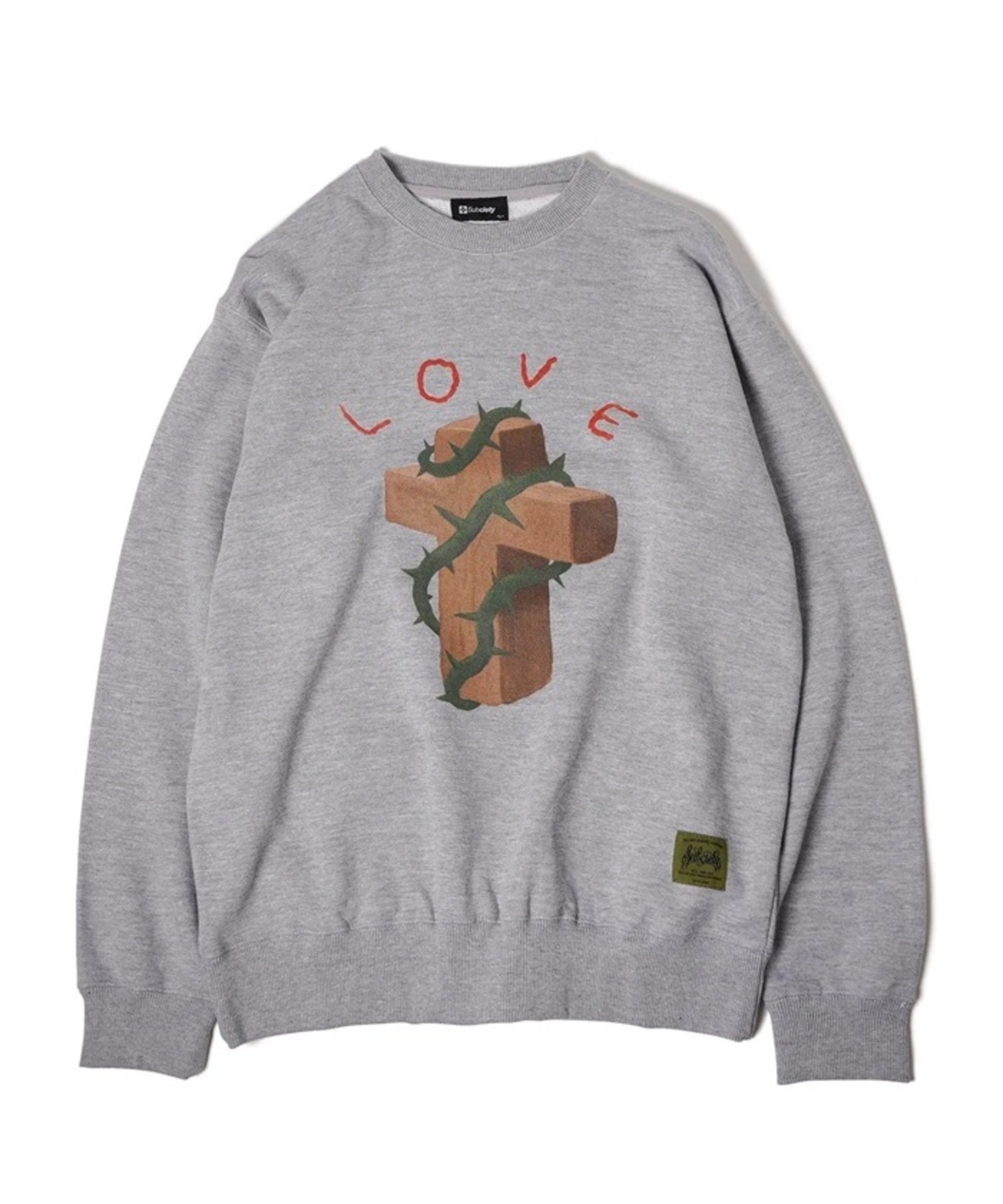 Subciety / Thon cross sweat shirt / スウェットクルーネック / トレーナー / 152-31118 - 1