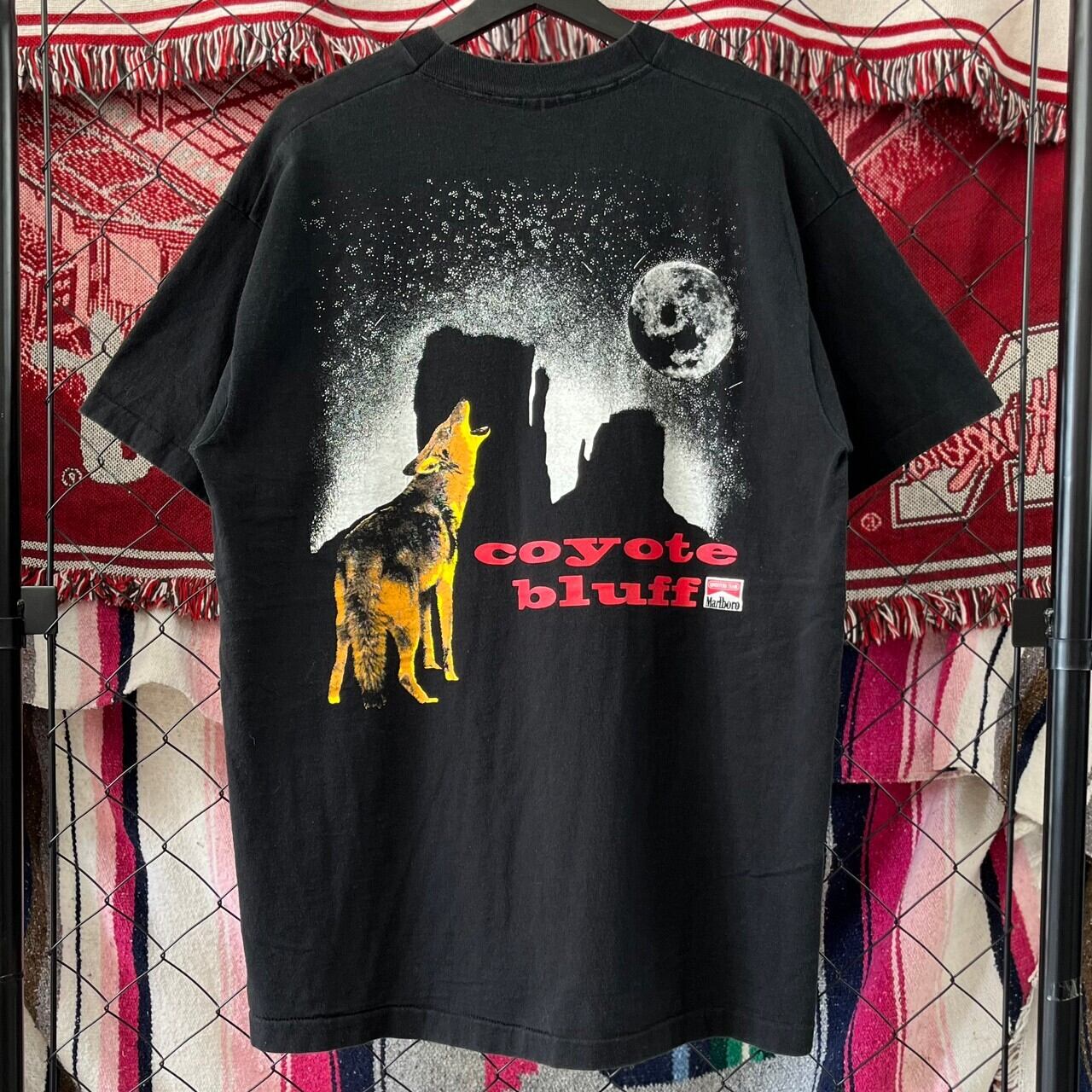 マルボロ Marlboro tシャツ 狼 XL 黒 マールボロ コヨーテ-