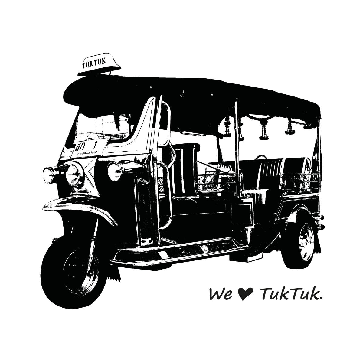 Love TukTuk ラブ トゥクトゥクTシャツ bk05 おもしろtシャツ タイランド