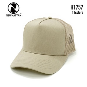 【NEWHATTAN】H1757  5パネルコットンメッシュキャップ(mesh CAP)