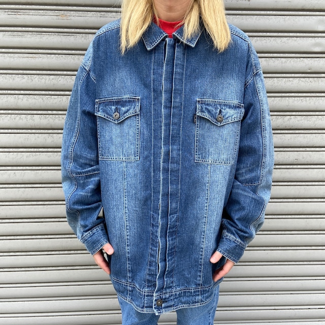 『送料無料』90s Levi's デニムボアジャケット 527 USA製 ブルゾン