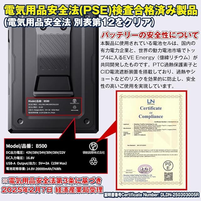 43Vファンバッテリーセット 2025年世界最大級 空調作業服用ファン