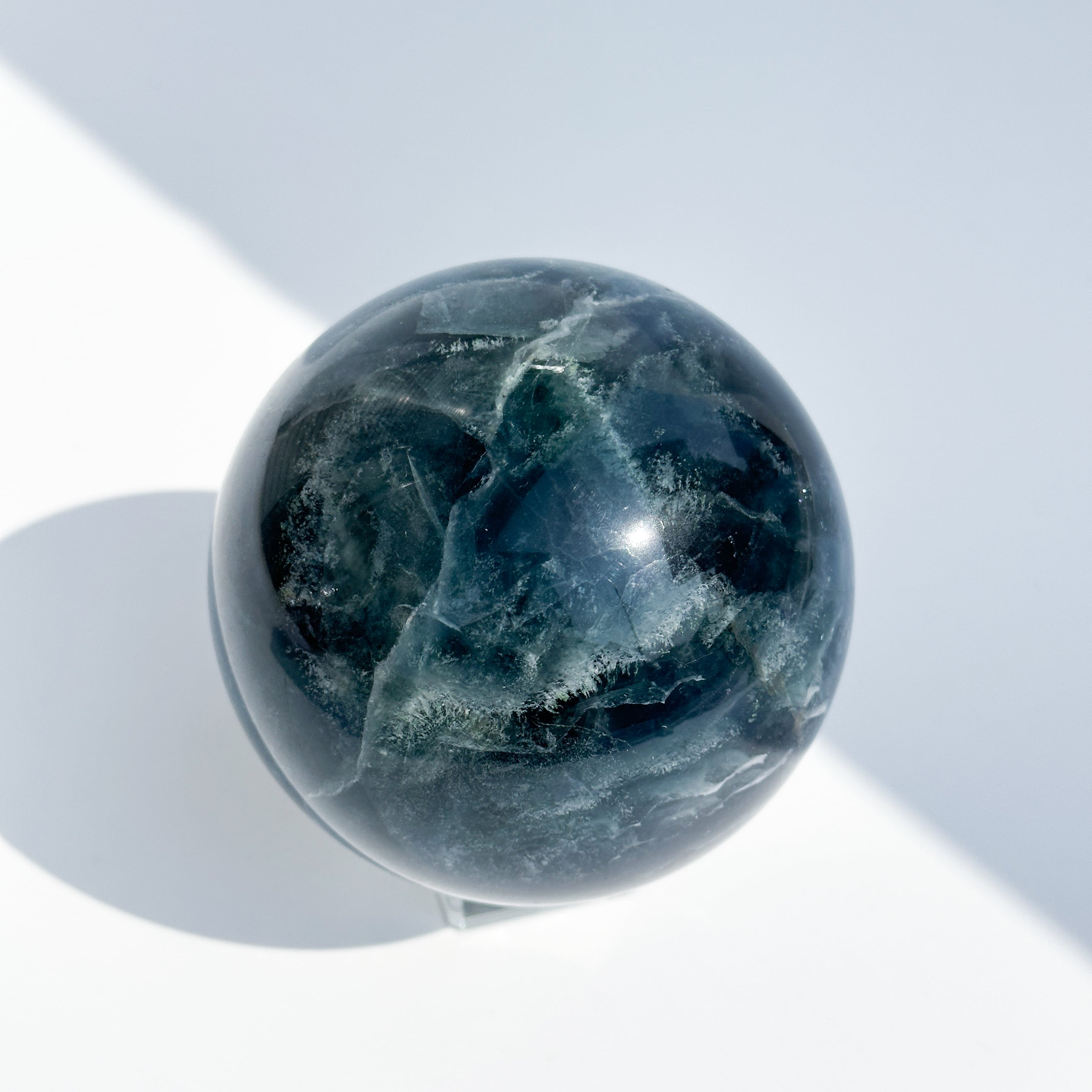 ブルーフローライト スフィア(丸玉)51◇ Blue Fluorite ◇天然石・鉱物・パワーストーン