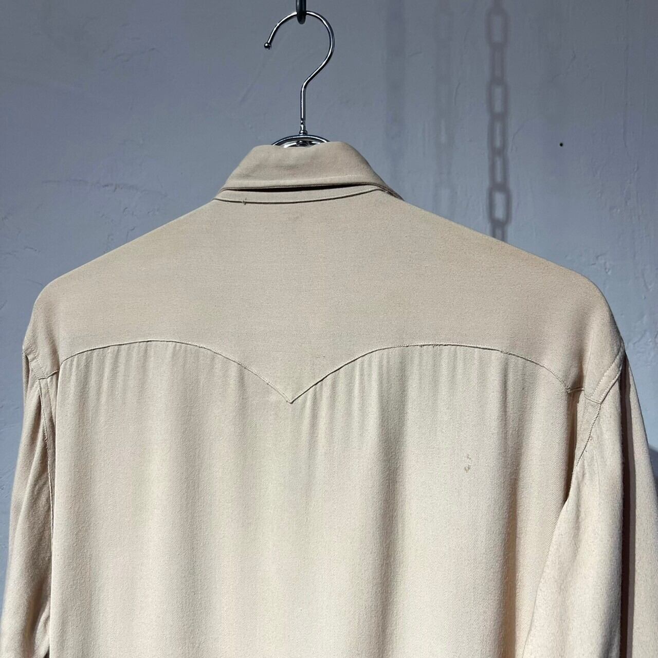 60s Unknown Rayon Gabardine Western Shirt | VOLAR