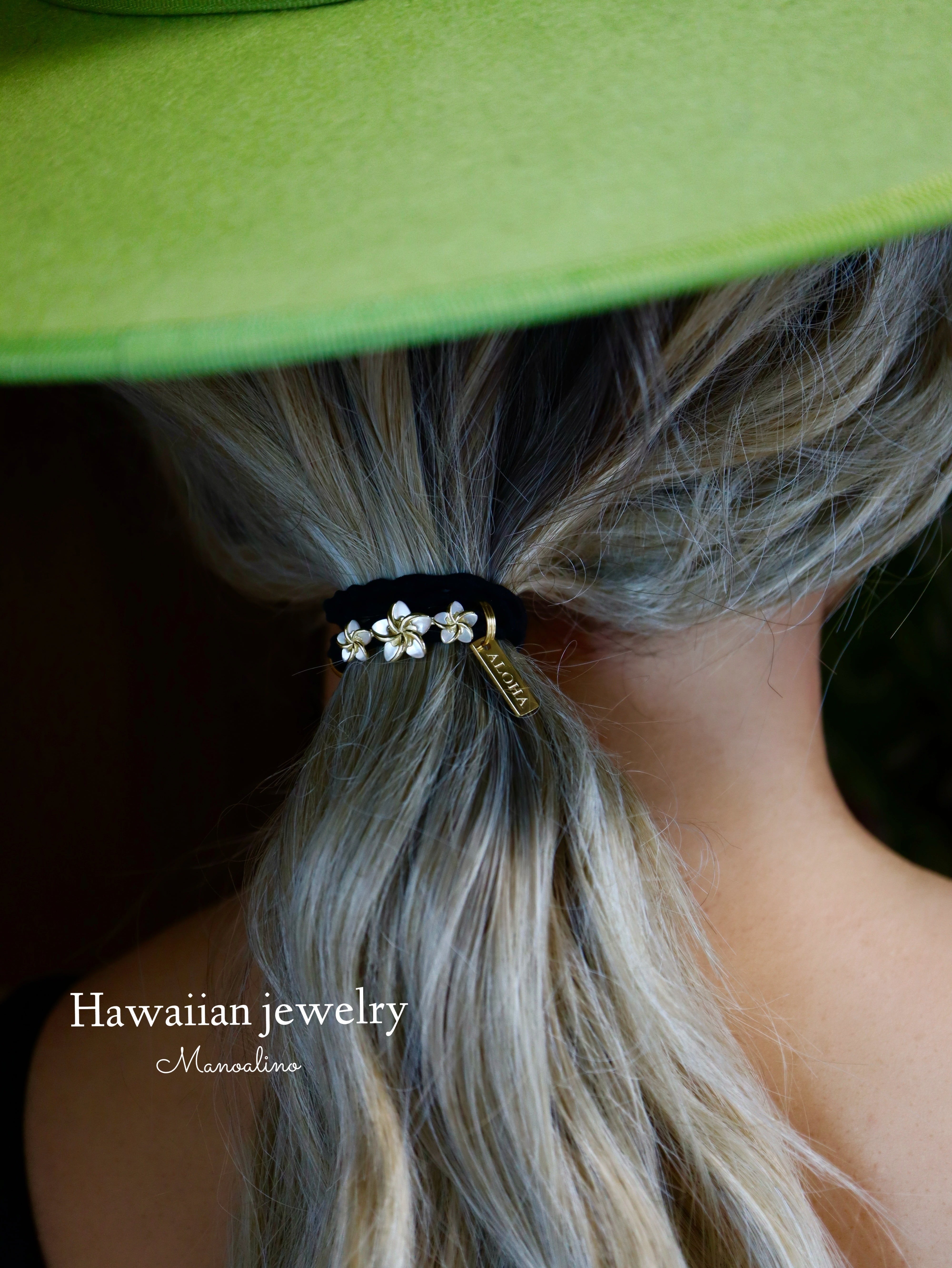 3color】Plumeria Shell hair accessory Hawaiian jewelry(ハワイアン