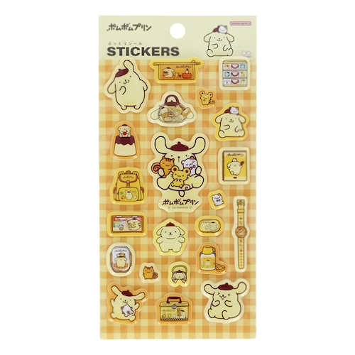 サンリオ　ぷっくりシール　ポムポムプリン　いっぱい