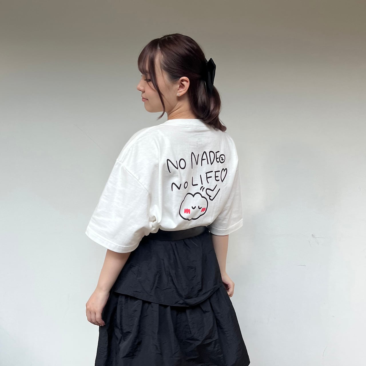 再販】No Nadenade No Life Tee/ホワイト(MK-488) | もくもくちゃん