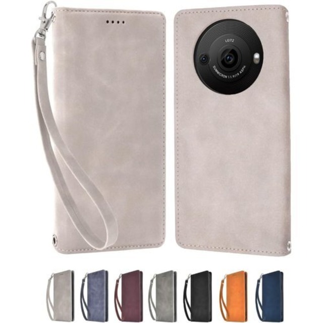 シズカウィル AQUOS R8 Pro SH-51D ケース カバー 手帳型 アイファンデ2 グレー 1個入り 1968