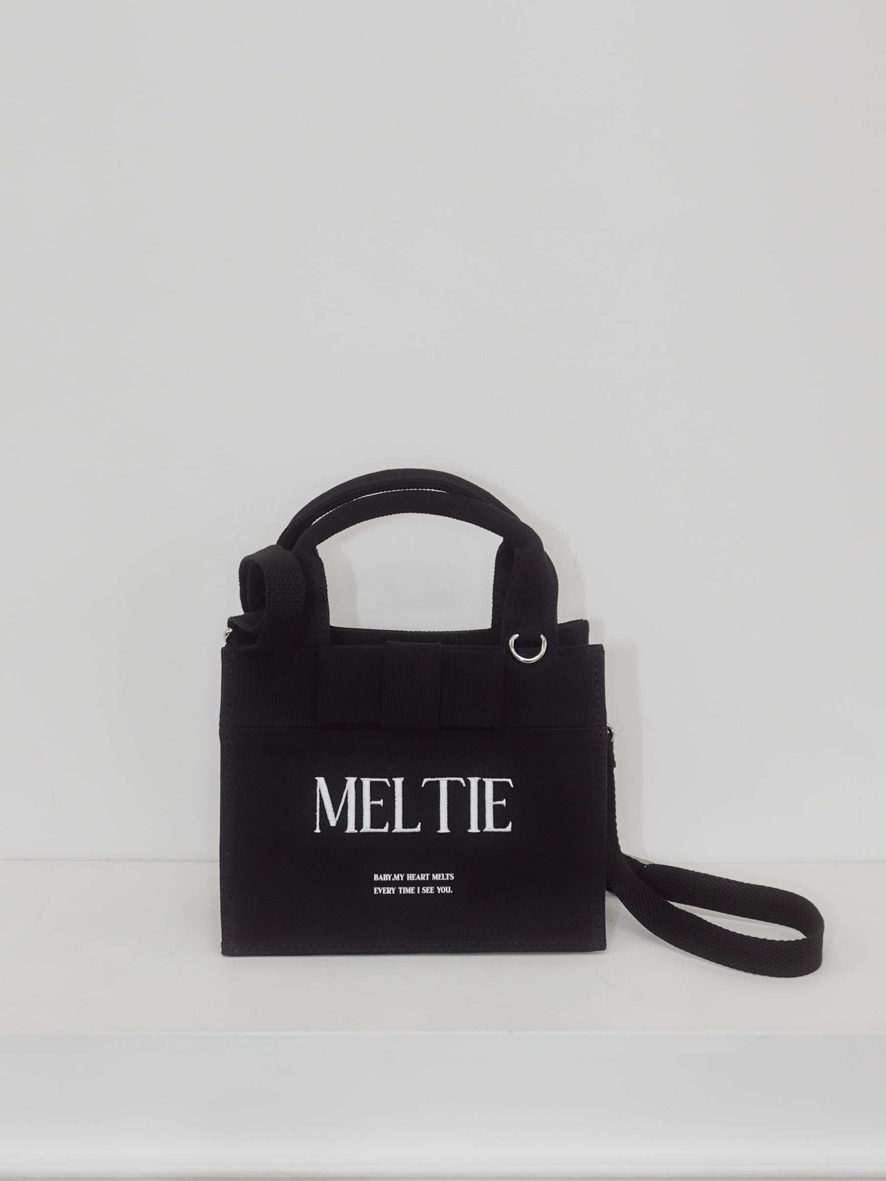 ribbon canvas tote bag〈SMALL〉 | meltie