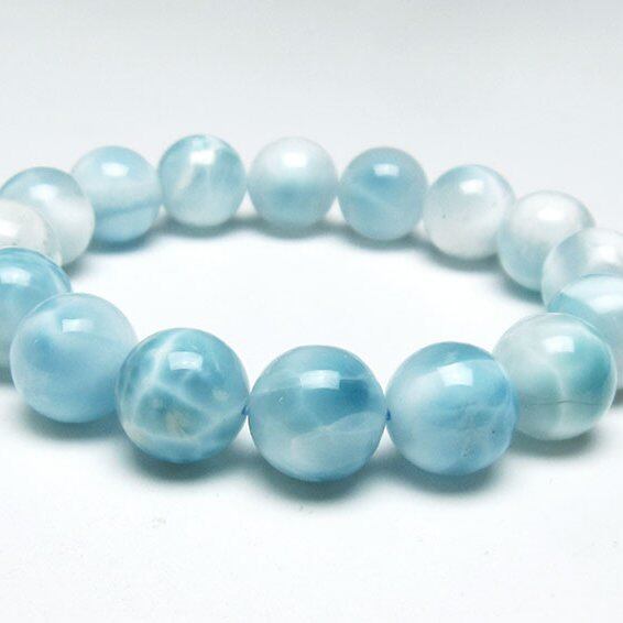 ラリマー ブレスレット 14mm 一点物  111-38084