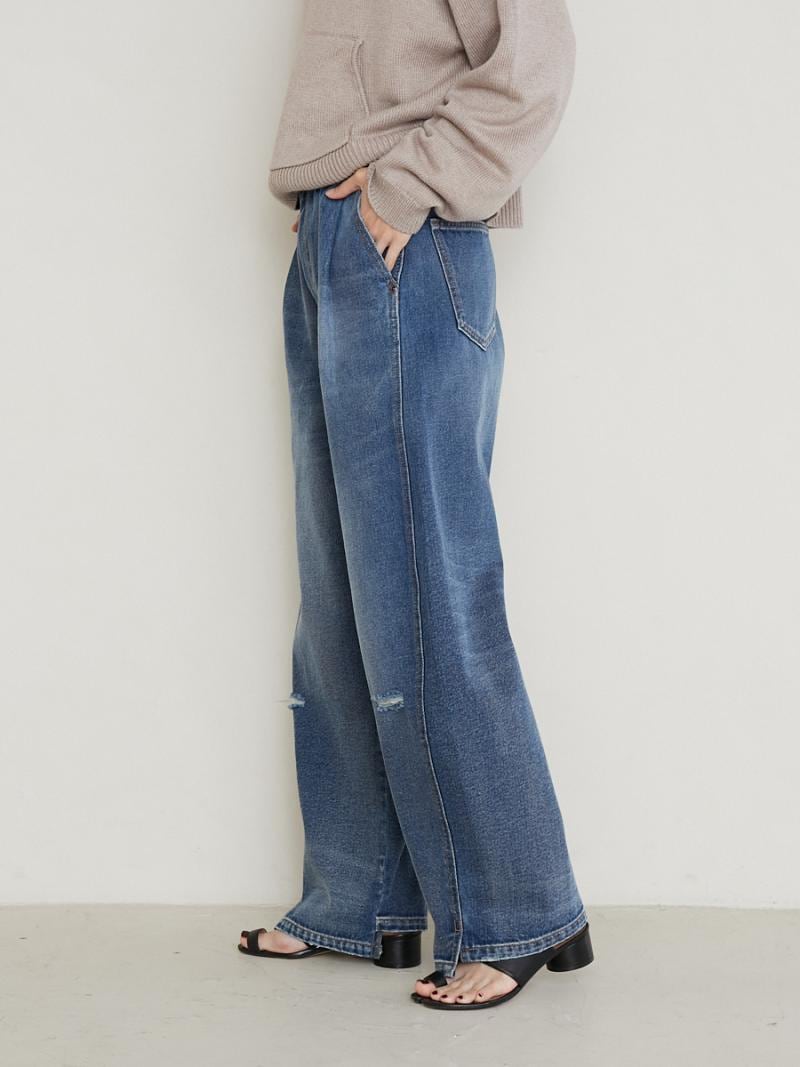 【YENN】カーブデニム/CURVED SEAM DENIM PT[Y234-31041QU]